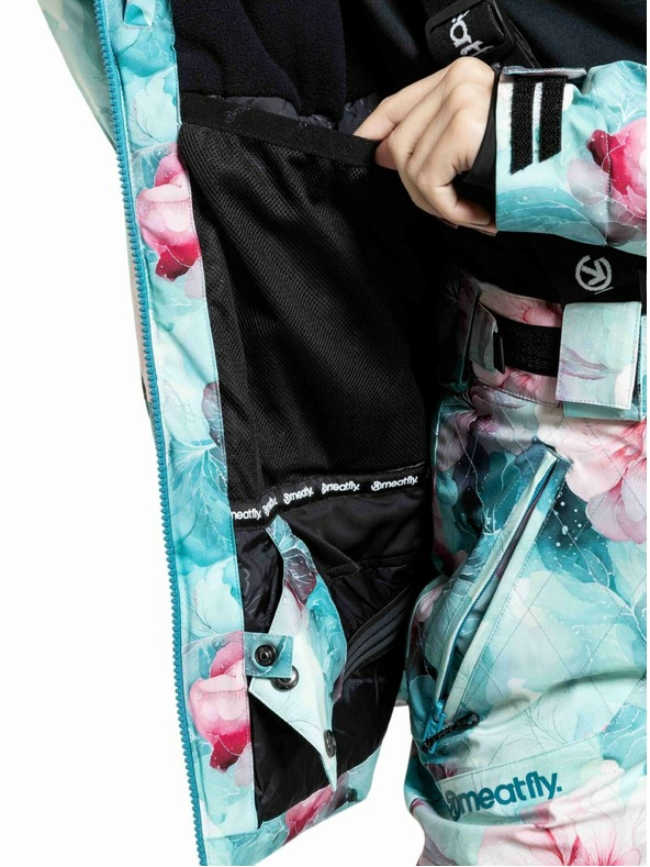 Meatfly Meatfly dámska SNB & SKI bunda Kirsten Pink Flowers