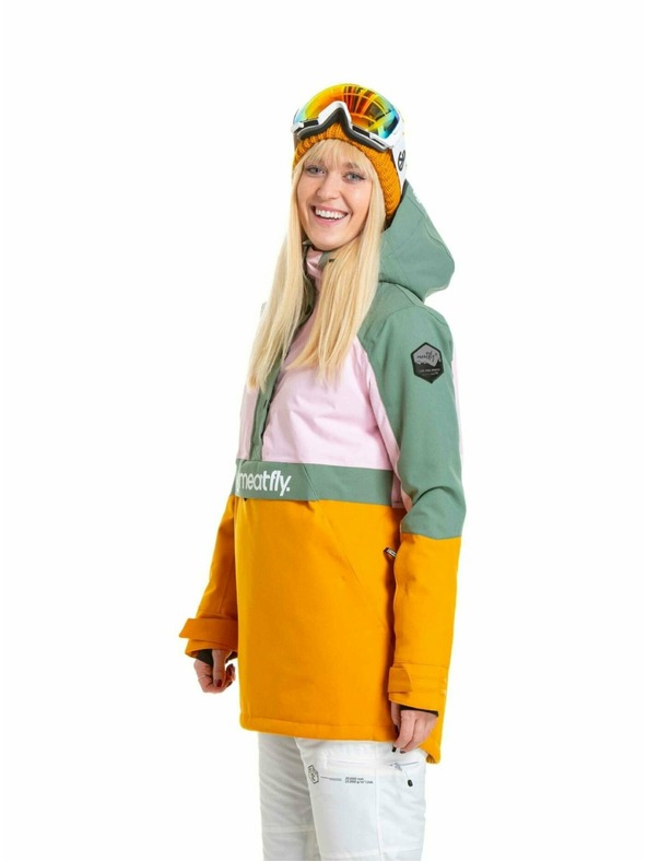 Meatfly Meatfly dámska SNB & SKI bunda Aiko Pastel Pink / Sunflower