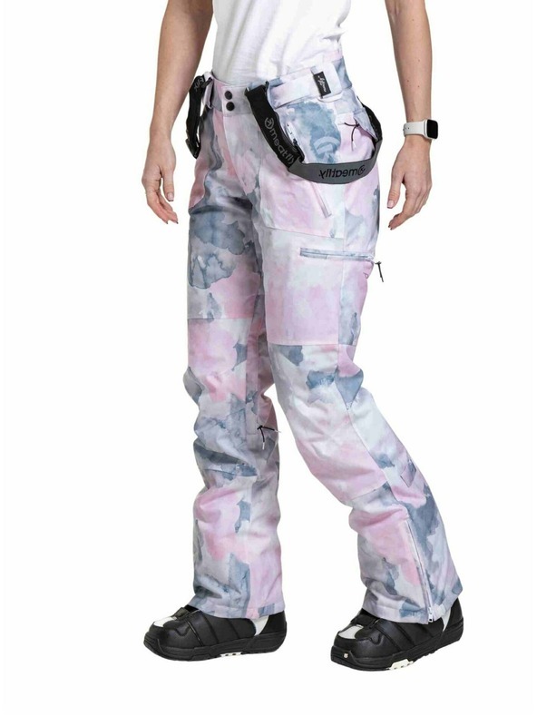 Meatfly Meatfly dámske SNB & SKI nohavice Foxy Clouds Pink