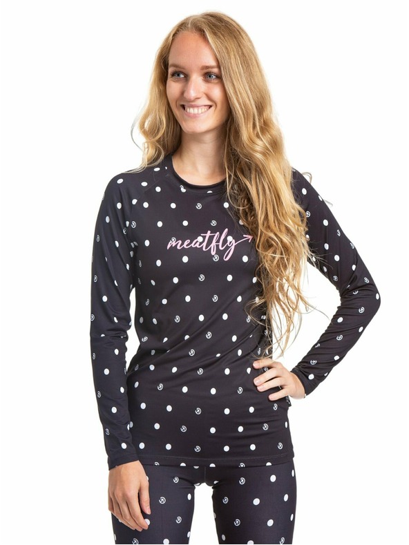 Meatfly Meatfly dámske termo tričko Capa Black Dots