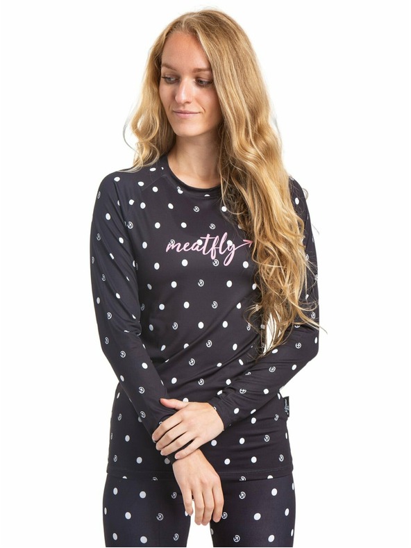 Meatfly Meatfly dámske termo tričko Capa Black Dots