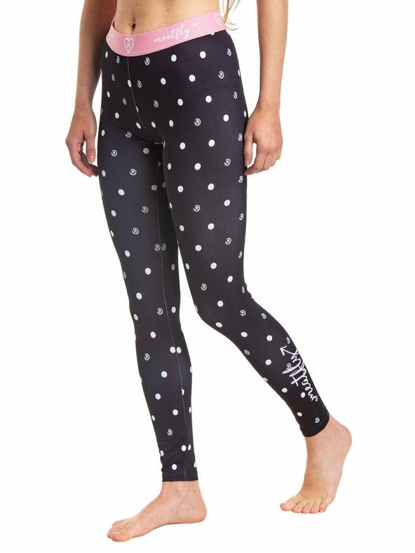 Meatfly Meatfly dámske termo nohavice Taro Black Dots