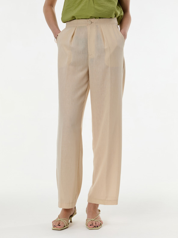 Orsay Béžové dámske široké nohavice ORSAY