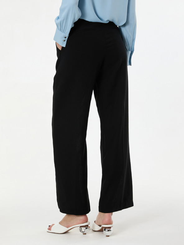 Orsay Čierne dámske široké nohavice ORSAY