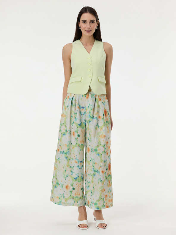 Orsay Svetlozelené dámske vzorované nohavice ORSAY