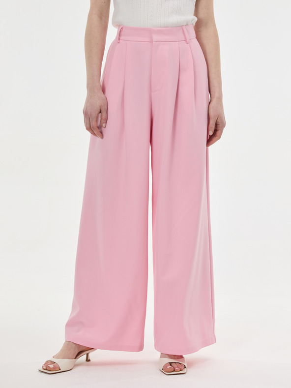 Orsay Svetloružové široké dámske nohavice ORSAY