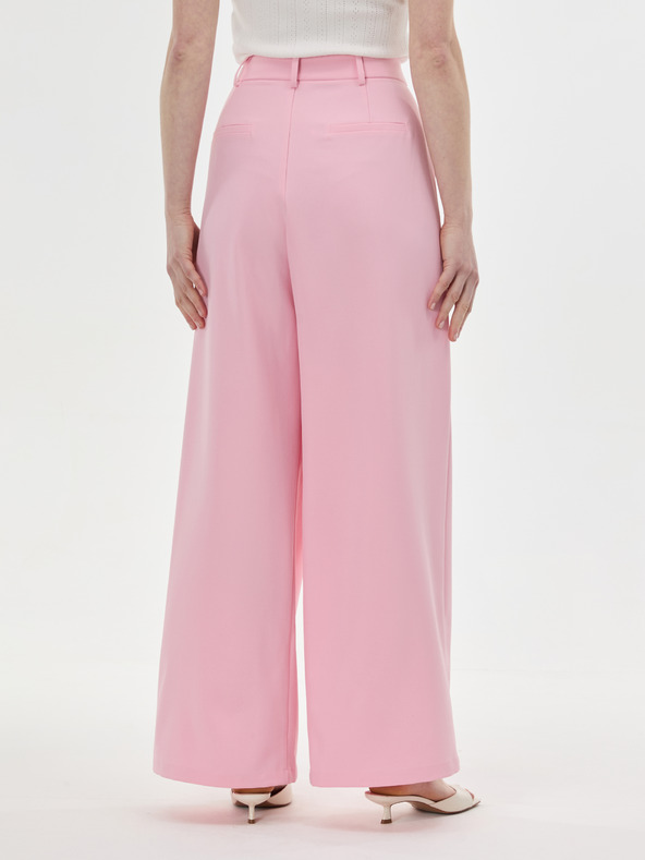 Orsay Svetloružové široké dámske nohavice ORSAY