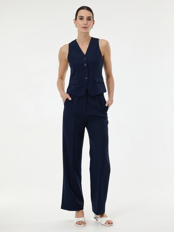 Orsay Tmavomodré dámske široké nohavice ORSAY