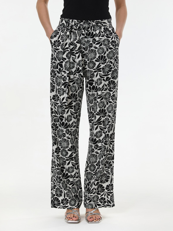 Orsay Čierne vzorované dámske nohavice ORSAY