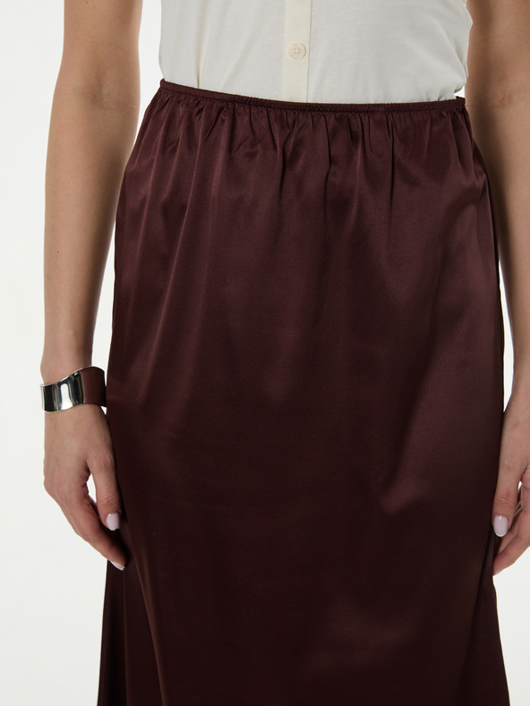 Orsay Tmavohnedá dámska midi sukňa ORSAY