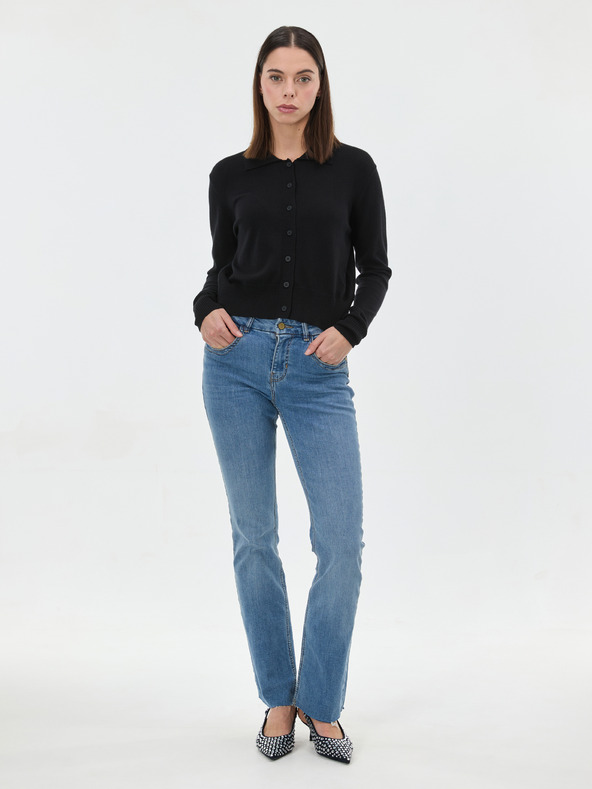 Orsay Čierny dámsky sveter s golierom ORSAY