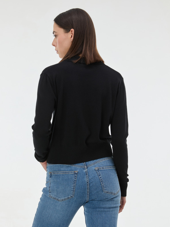 Orsay Čierny dámsky sveter s golierom ORSAY