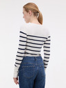 Orsay Tmavomodrý dámsky pruhovaný sveter ORSAY