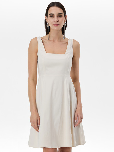Orsay Krémové dámske šaty po kolená ORSAY