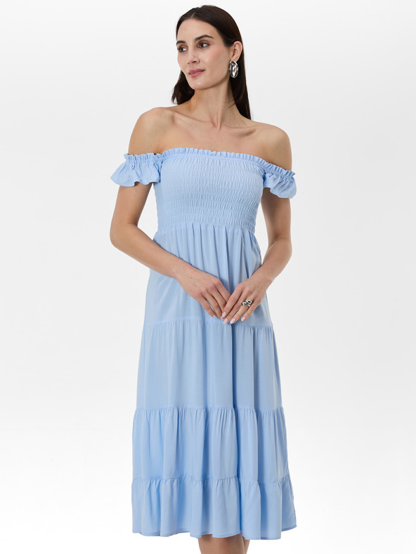 Orsay Svetlomodré dámske midi šaty ORSAY