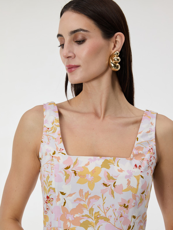 Orsay Svetloružové vzorované dámske šaty ku kolenám ORSAY