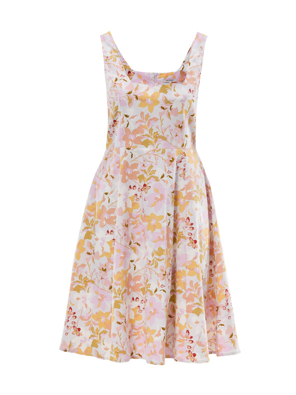 Orsay Svetloružové vzorované dámske šaty ku kolenám ORSAY