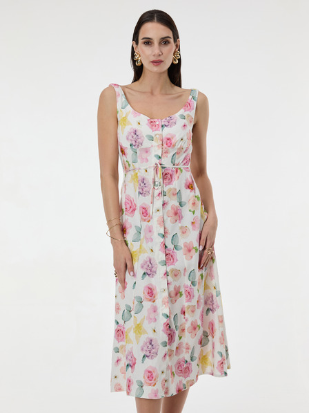 Orsay Svetloružové vzorované dámske šaty ORSAY