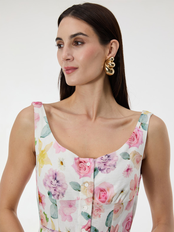 Orsay Svetloružové vzorované dámske šaty ORSAY