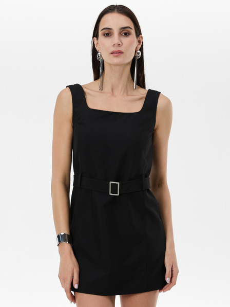 Orsay Čierne dámske šaty s opaskom ORSAY