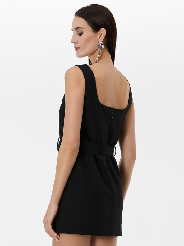 Orsay Čierne dámske šaty s opaskom ORSAY