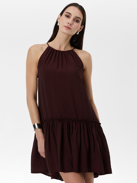 Orsay Čierne dámske šaty ku kolenám ORSAY