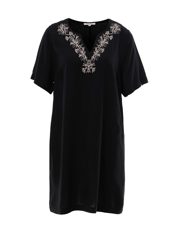 Orsay Čierne dámske šaty ku kolenám ORSAY