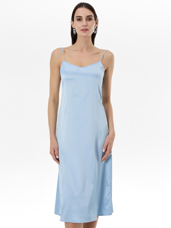 Orsay Svetlomodré dámske šaty na ramienka ORSAY