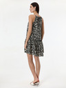 Orsay Čierne dámske vzorované šaty ku kolenám ORSAY