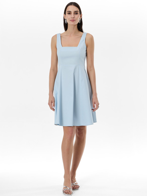 Orsay Svetlomodré dámske šaty ku kolenám ORSAY