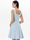 Orsay Svetlomodré dámske šaty ku kolenám ORSAY