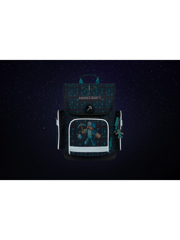 BAAGL  Ergo Minecraft Blue Axe Školská aktovka