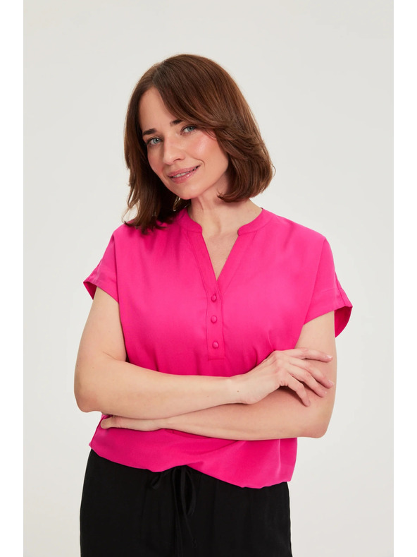 Moodo Košeľa z viskózy purpurová Moodo