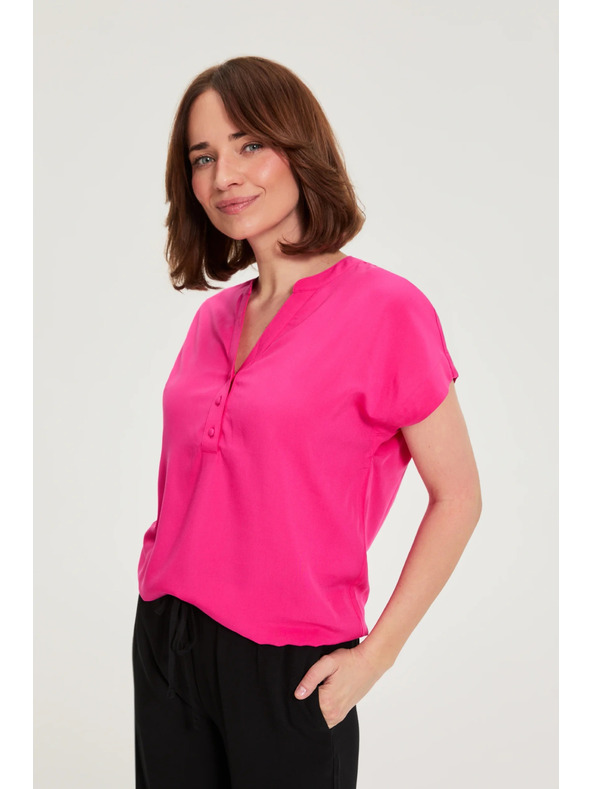 Moodo Košeľa z viskózy purpurová Moodo