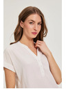 Moodo Biela viskózová košeľa Moodo