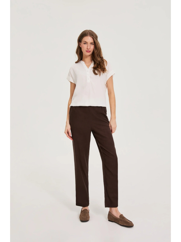 Moodo Biela viskózová košeľa Moodo