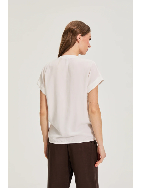 Moodo Biela viskózová košeľa Moodo