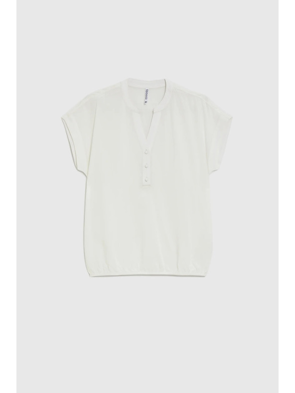 Moodo Biela viskózová košeľa Moodo