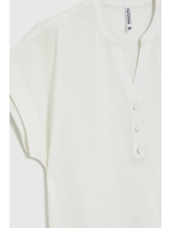 Moodo Biela viskózová košeľa Moodo