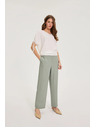 Moodo Nohavice s prídavkom ľanu olivové Moodo