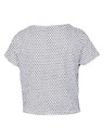 CAMAIEU Biele vzorované tričko s uzlom