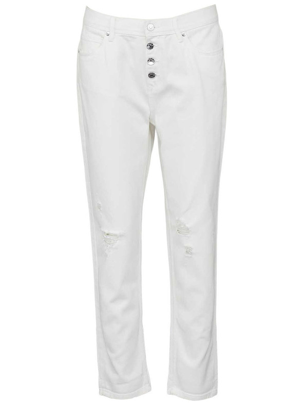 CAMAIEU Biele slim fit džínsy CAMAIEU