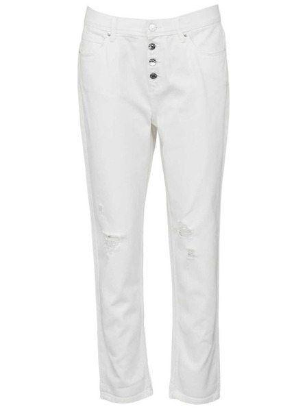 CAMAIEU Biele slim fit džínsy CAMAIEU