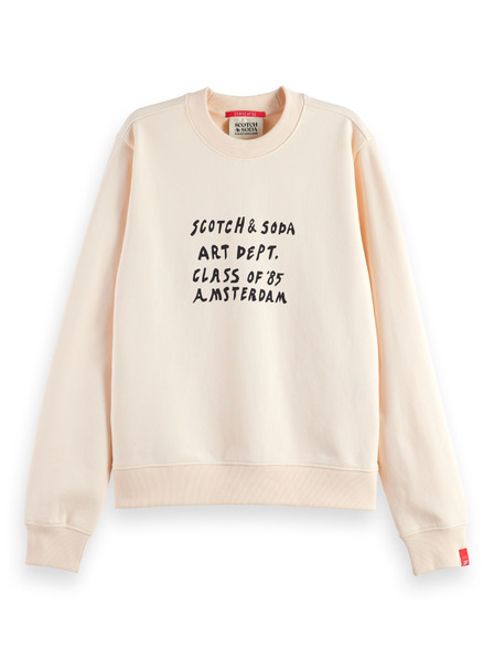 Scotch & Soda Dámska krémová mikina s nápisom