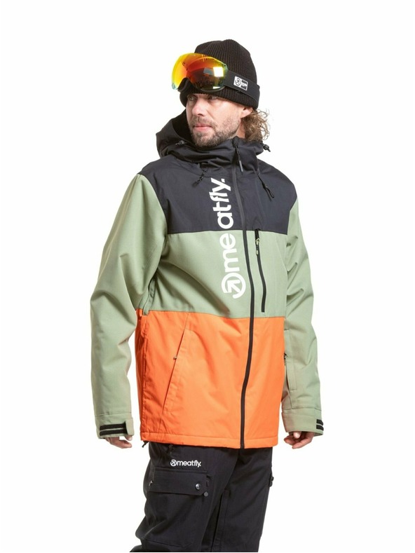 Meatfly Meatfly pánska SNB & SKI bunda Manifold Black / Orange