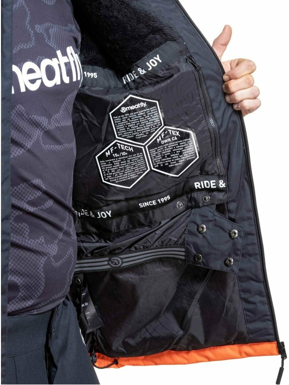 Meatfly Meatfly pánska SNB & SKI bunda Manifold Black / Orange