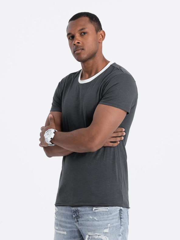 Ombre Clothing Šedé pánske tričko Ombre Oblečenie