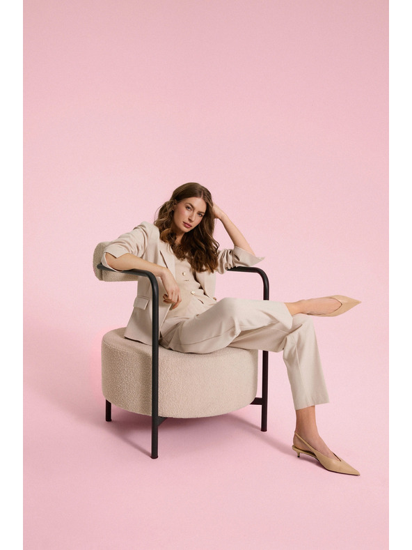 Moodo Jednostranné sako béžové Moodo