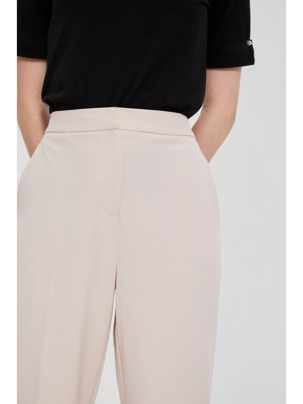 Moodo Cigaretové nohavice béžové Moodo