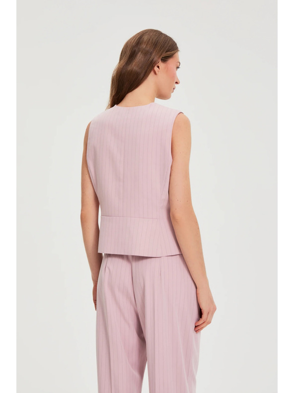 Moodo Vesta v jemné pruhy ružová Moodo
